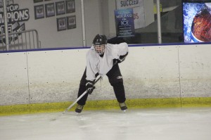 Building team chemistry:  Junior Tyler Tardiff is a member of CLU’s club hockey team, the Knights. They practice every Wednesday night and their first game will be on Oct.4.  Photo by Melina Esparza - Photo Editor 