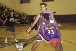 Fun & Games: Junior Jeremy Sulker-Hall is guarded by sophomore Guy Lynott during Oct. 25’s festivities. Photo by Arianna Cook- Staff Photographer