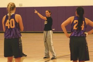 Learning Curve: Lindsay Goldblatt enters her first season as the Regals’ head basketball coach. Photo by Melina Esparza - Photo Editor 