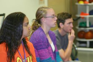 With Jesus as their coach:  The officers of the Fellowship of Christian Athletes held a meeting on Jan. 30 to discuss how they can implement a relationship between faith and athletics during their first semester as a club at CLU.  Photos by Kayla Gamache- Staff Photographer