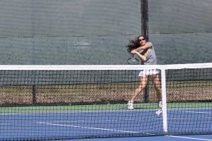 Stiff competition: Dana Raugust and the Regals faced nationally ranked Trinity, a good test as three SCIAC teams are nationally ranked as well. Photo by Courtney Nunez- Staff Photographer