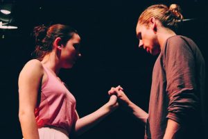 Exploring taboos, in song: Sophomore Samantha Winters (left) and senior Brenden MacDonald (right) are two of the lead cast members of the CLU theatre arts department’s production of  “Spring Awakening.”The show opens April 25 at the Thousand Oaks Civic Arts Plaza. Photo courtesy of Kiana Parker