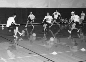 Cal Lutheran goes cosmic: For the second year intramural sports is hosting cosmic dodgeball every Wednesday night concluding on Oct. 20. The matches will start at 7 p.m. in the Soiland Gym. Photo by Hailey Moore - Staff Photographer
