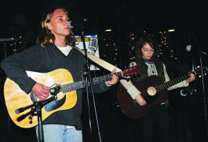 Rising stars: Kala Randazzo and Chandler Vudmaska performed the song “Jesus Don’t Want Me For a Sunbeam” for the crowd. Photos by Paulyn Baens - Staff Photographer