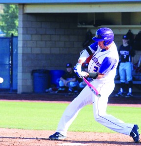 Starting strong: Sophomore outfielder Gabe Gunter was 5-12 with 4 RBIs in the Kingsmen's three victories on opening weekend. 