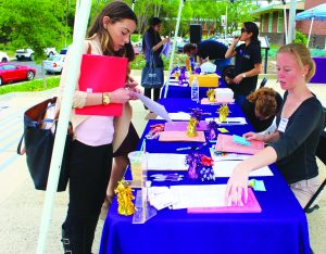 Jobs: Many students at Cal Lutheran came to the spine to try to get a job or an internship.  One hundred and eight employers were present at the Career and Intern Expo. 