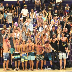The "Purple Pit" fans celebrated while Cal Lutheran dominated CMS in three sets. 