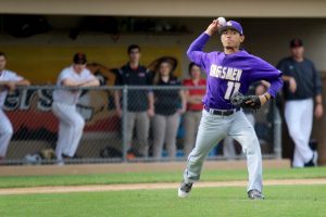 Junior pitcher Trey Saito threw seven innings and earned the win in the Kingsmen’s victory over Caltech on March 4.  Photo by Roman Valenzuela -Staff Photographer
