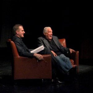 Television  actor  G.W.  Bailey  discussing  the  importance  of Dzbecoming  a  member  of  a  communitydz  as  an  actor.  Bailey  spoke  to  students about what it’s like to be an actor and offered up some advice about breaking into the business, at the Forum.  Photo by Madi Schmader - Staff Photographer