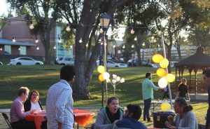 Lighting up the night: Cal Lutheran students enjoy food at the Club India’s Diwali Festival of Lights