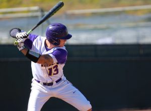 Now batting: Junior infielder Max Weinstein has played a pivotal role in the lineup for the Kinsgmen this year, getting at least one hit or RBI in every series played this year. Photo by P.K. Duncan--Staff Photographer