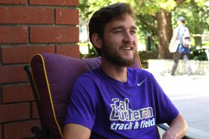  Seniors track and field javelin thrower Cody Jones was awarded for his outstanding academic and athletics performances over his four years at Cal Lutheran with the title of Scholar Athlete of the Year. Photo by Jackie Rodriguez- Photo Editor