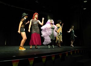 Strut your stuff: (L to R) Chloe Edmunds, Ryan Moguel, Chris Vazquez, Jamell Dorton and Joey Whiteford perform “We Are Family” in the show’s finale.