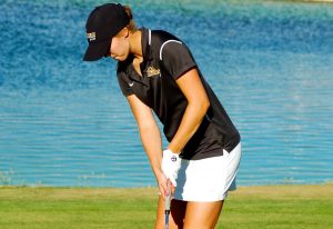 Chloe Barnes shoots  an 82 in her first round of the weekend and an 80 in the final round of the weekend. Photo by Tracy Olson--Sports Information Director