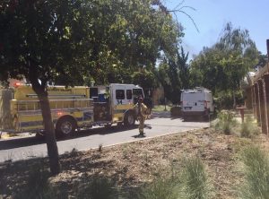 Ventura County Firefighters on scene at the Student Union building.  Photo by Jackie Rodriquez - Photo Editor 