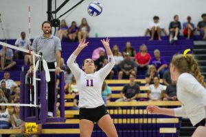 Mikayla Dobson racked up 11 digs on Saturday night Photo by Tracy Olson- Sports Information Director