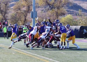 The Kingsmen football team finished 5-3, which is an improvement after going 4-5 in each of the last four seasons. Photo by Jackie Rodriguez- Photo Editor