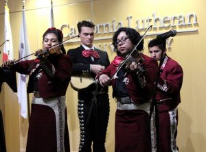 Port Hueneme High Schools "Mariacha de la Tierra" plays the tune "La Bamba" at the appreciation dinner Friday night. Photo by Saoud Albuainain- Photojournalist