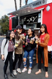 Give me the noods: The Shake Ramen food truck rolled in front of the International Student Services office for the Asian Culture Festival, bringing a new, modern twist to ramen in a cup. Photo by Rachel Holroyd- Photojournalist