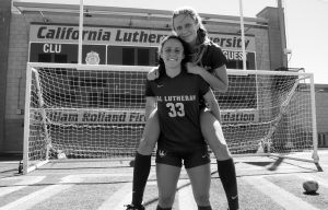 Senior Jordan Miller and sophomore Remi Miller said that playing together motivates them to improve.  Photo by Arianna Macaluso - Photo Editor 