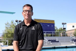 Newly hired swimming and diving coach Barry Schreifels is eager to get his players in top shape for the upcoming season. Schreifels has over 20 years of Division I coaching experience. 