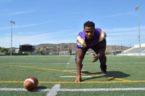 "I was just trying to stay focused on trying to be stronger than I was,” said senior defensive linebacker Tecoy ‘TJ’ Porter, who returns for his senior season after being out for over a season recovering from ACL and meniscus tears.  Photo by Sarah Harber - Photojournalist