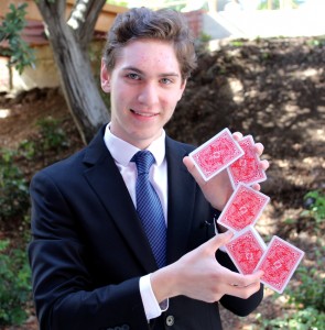 Oh, oh, oh he’s magic: Magician Austin Janik has been practicing magic since he was 5, performed with magicians Penn and Teller at age 16 and will be performing at the Magic Castle Oct. 27—28. Photo by Jovani Garcia, Photojournalist. 