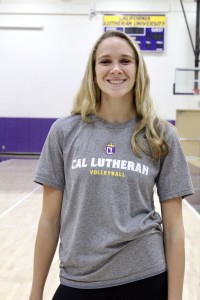 Assistant Coach Monica Lundgren says coaching Regals volleyball has made her miss competing as a collegiate athlete. She says she tells her players how lucky they are to be  playing every day.  Photo by Christie Kurdys - Photojournalist