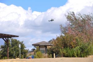 Open investigation: “There are 10 officers on site and a helicopter circling the area looking for more information,” a Malibu State Creek Park ranger said. “The lower campground remains closed until further notice.” Photo by Francisco Atkinson - Photojournalist