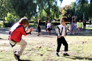 Judah (left) and Jaxon (right)   danced side by side to Michael Jackson's "Billie Jean" following the group zombie dance to "Thriller." Photo by Christie Kurdys - Photojournalist