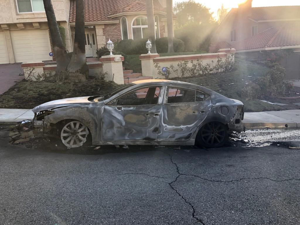 This car was destroyed in the Woolsey Fire. - Photo provided by Paul Macaluso