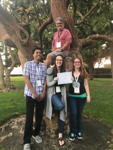 Professor David Marcey oversaw the research group that won first place at the Undergraduate Mentored Research Competition in San Diego. The research group studied genetic variations in fruit flies. Photo provided by David Marcey