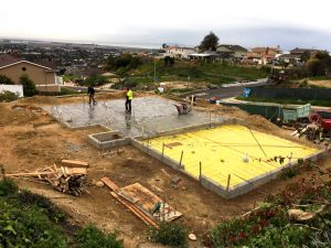 Allen Construction crews lay the foundation for a home that was destroyed by the Thomas Fire in December 2017. Photo provided by Allen Construction Company