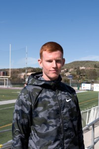 Jonathan Goldstein's research on long snapping, a technique used in football, earned him a silver award for undergraduate research. Photo by Katie May- Photojournalist. 