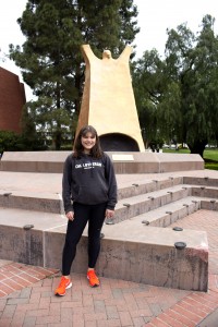 Connecting the country: In June, Cal Lutheran senior Stephanie Allen will depart from the Golden Gate Bridge on a 4,000 mile run to Boston. Participating in the run requires raising $5,000 for the Ulman Foundation, which helps young adults battling cancer. “I’m really looking forward to being a part of a team where we’re all running for something bigger than ourselves,” Allen said.  Photo by Jessica Colby- Photojournalist