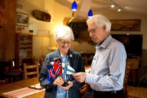 A couple of Scandinavians: Richard and Anita Londgren are co-directors of the Scandinavian Cultural Center on Cal Lutheran’s campus. While some may doubt that couples can work together, Anita said it depends on the personalities and how much you work at it.  Photo by Katie May- Photojournalist. 