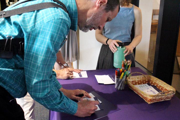 Come together: Chapel hours May 2 was dedicated to a service for Holocaust Remembrance Day. Students, faculty and Cal Lutheran community members wrote letters to pay respects to the nearly six million Jews who were killed during WWII.
Photo by Jessica Colby - Photojournalist