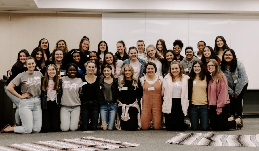 (Photo from fall 2019) Delight, a Christian club for college women, is being intentional about their meetings as they find their footing in the virtual format.