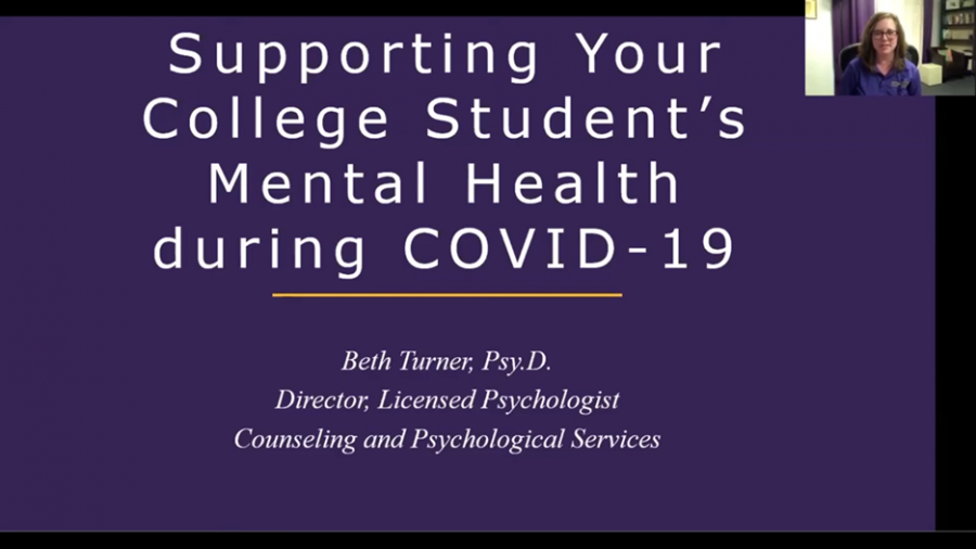Dr. Beth Turner spoke about mental health in part of the Virtual Homecoming series.