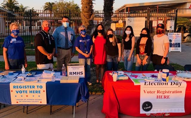 High School Voter Registration at Rio Mesa High School. Photo taken by Betsy Patterson on Oct 14, 2020