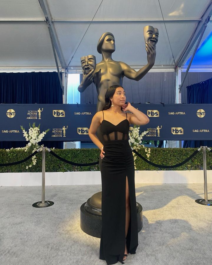 Ella Pascua attended the Screen Actors Guild Awards through her internship with Warner Media.