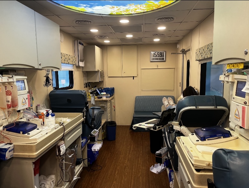 On Thursday, March 31, 32 donors came inside the bloodmobile to donate 1 pint of blood each.