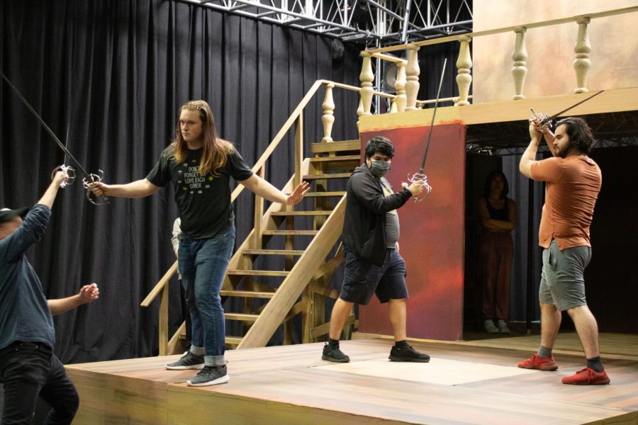 “Shakespeare in Love” is set during the time period when Shakespeare wrote his famous play “Romeo and Juliet.” The Theatre Arts and Dance Department brought in a fight coordinator to help actors with their fight scenes. 