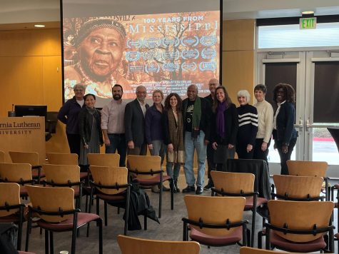 California Lutheran University welcomed filmmaker Tarabu Betserai Kirkland for a screening of 100 Years from Mississippi, a documentary that tells the life story of his mother, Mami Lang Kirkland, whos life covers 111 years. 