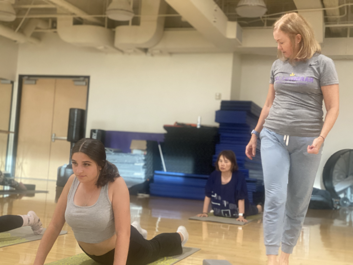 Yoga Instructor Lisa Wildermuth’s classes are held weekly on Tuesdays and Thursdays from 5-6 p.m. at the Gilbert Sports and Fitness Center.