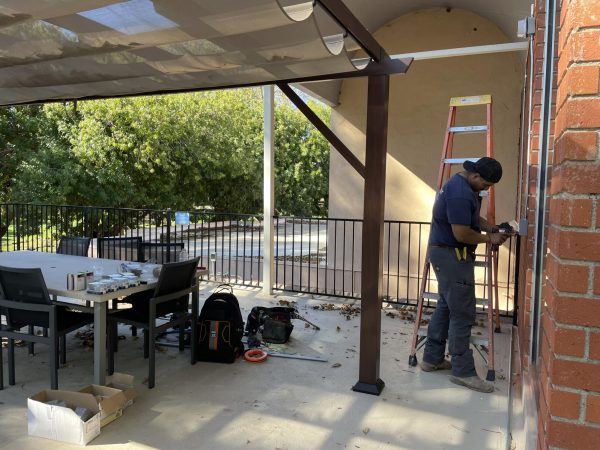 Upgrades for the CCEI patio include electricity installations, lights and additional furniture.