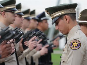 Class Sergeant Tim Tovar, conducting a Class A Inspection during the Ventura County POST Academy.