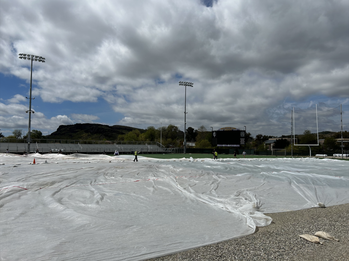 Field construction began in mid-November of 2023, with the anticipated completion date being Jan. 15, 2024. Now, after several weather delays, the field is not expected to be complete until Apr. 19, 2024.