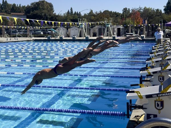 The California Lutheran University Kingsmen and Regals swim and dive team hosted a home meet against Whittier College. 