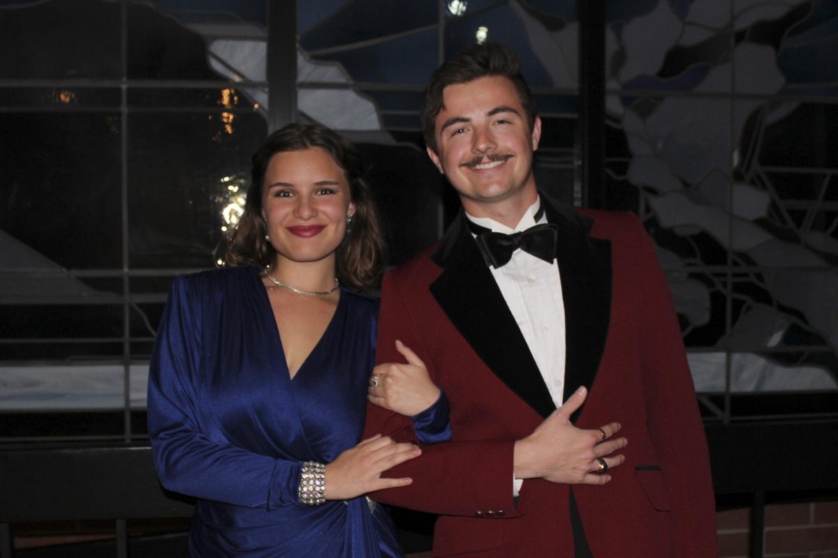 Sophomore Caitlynn Crowley and Senior Reed Sharp star in Rumors as Cassie and Glenn Cooper.